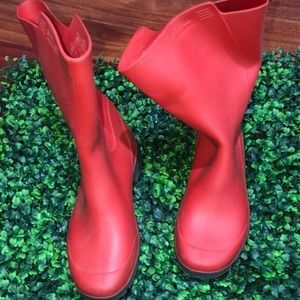 Solognac girls red rain boots